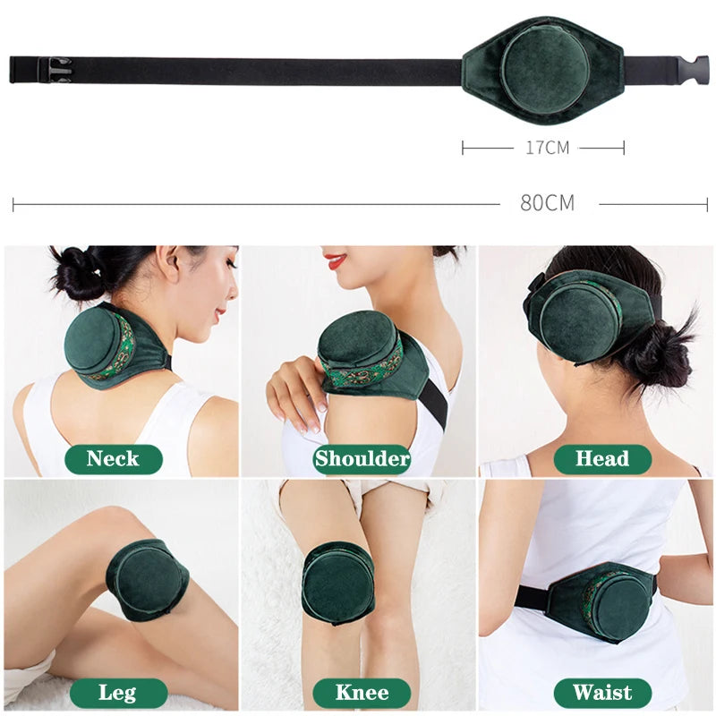 Skin-friendly Cotton Smokeless Moxibustion Bag Moxa Burner Copper Box Warm Acupuncture Heating Therapy Body Acupoint Massage