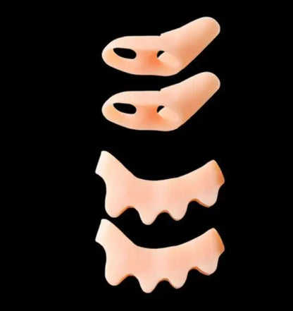 4pcs=2pairs Child Silicone Gel Foot Finger Toe Separator Thumb Protector Bunion Adjuster Hallux Valgus Pedicure For Kid