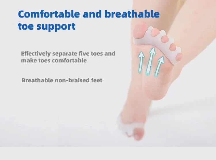 4pcs=2pairs Child Silicone Gel Foot Finger Toe Separator Thumb Protector Bunion Adjuster Hallux Valgus Pedicure For Kid
