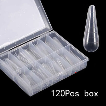 Poly Nail Gel Dual Forms Quick Building Extension Mold  Plastic Curve False Tips UV Builder Nail Art Tool