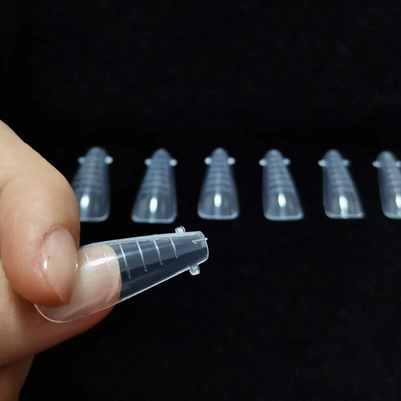 Poly Nail Gel Dual Forms Quick Building Extension Mold  Plastic Curve False Tips UV Builder Nail Art Tool