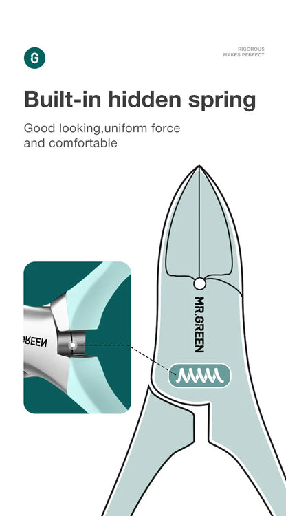 MR.GREEN ingrown Nail Clippers Toenail Cutter Stainless Steel Pedicure Tools Thick Toe Nail Correction Deep Into Nail Grooves