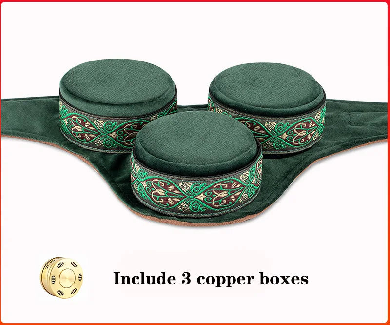 Skin-friendly Cotton Smokeless Moxibustion Bag Moxa Burner Copper Box Warm Acupuncture Heating Therapy Body Acupoint Massage
