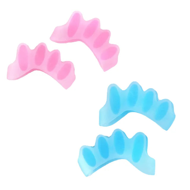 4pcs=2pairs Child Silicone Gel Foot Finger Toe Separator Thumb Protector Bunion Adjuster Hallux Valgus Pedicure For Kid
