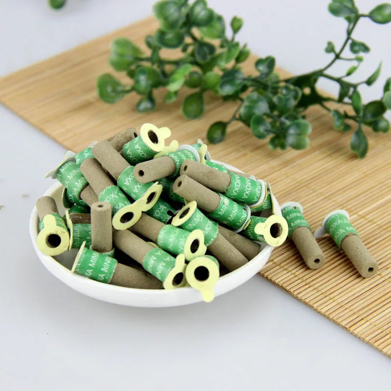 180Pcs Mini Moxibustion Sticker Moxa Stick Tube Mugwort Burner Heating Acupuntura Meridian Massage Therapy Health Care Warm Body