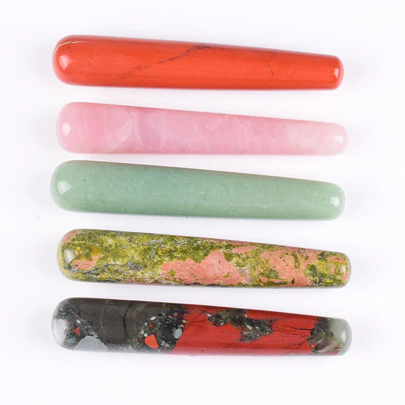 Wholesale Massage Wand Yoni Natural Crystal Mineral Quartz Acupoint Pen Face Care Tool Relax Body Beauty Health Massagestick
