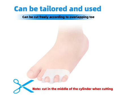4pcs=2pairs Child Silicone Gel Foot Finger Toe Separator Thumb Protector Bunion Adjuster Hallux Valgus Pedicure For Kid