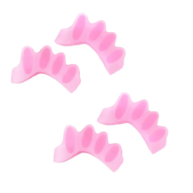 4pcs=2pairs Child Silicone Gel Foot Finger Toe Separator Thumb Protector Bunion Adjuster Hallux Valgus Pedicure For Kid