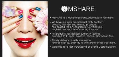 MSHARE Nail Transfer Foil Glue Gel Polish Nails Adhensive Transfering with Free foil Sticker
