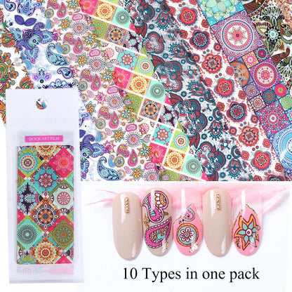 MSHARE Nail Transfer Foil Glue Gel Polish Nails Adhensive Transfering with Free foil Sticker