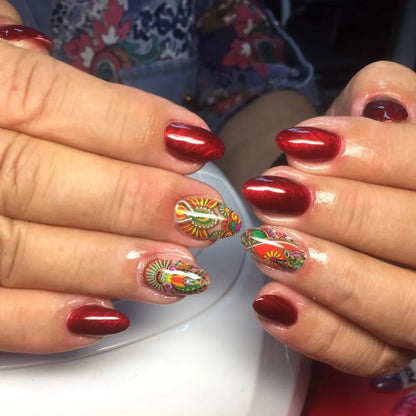 MSHARE Nail Transfer Foil Glue Gel Polish Nails Adhensive Transfering with Free foil Sticker