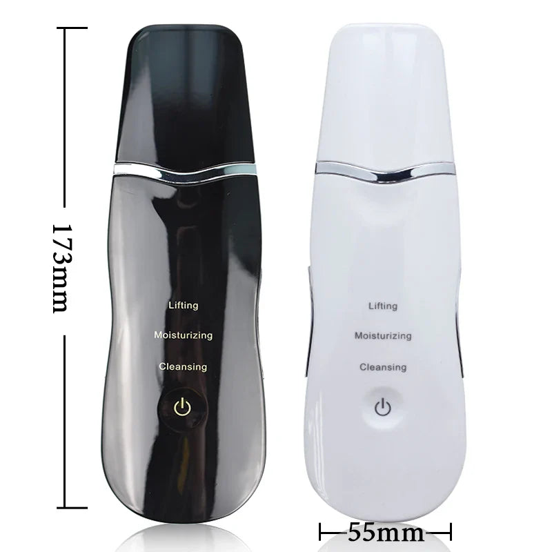 Ultrasonic Skin Scrubber Vibration Blackhead Remover Face Spatula Facial Scrubber Shovel Clean Cavitation Peeling Facial Lifting