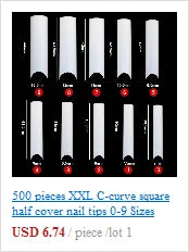 XXL Long Straight Square Shape Tips for Acrylic False Nail with Box Extra Long XL C Curve Tips Half Cover Nail Tip Manicure Tool