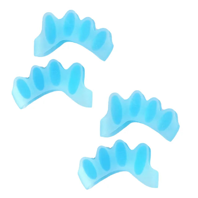 4pcs=2pairs Child Silicone Gel Foot Finger Toe Separator Thumb Protector Bunion Adjuster Hallux Valgus Pedicure For Kid
