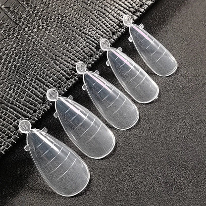 Poly Nail Gel Dual Forms Quick Building Extension Mold  Plastic Curve False Tips UV Builder Nail Art Tool