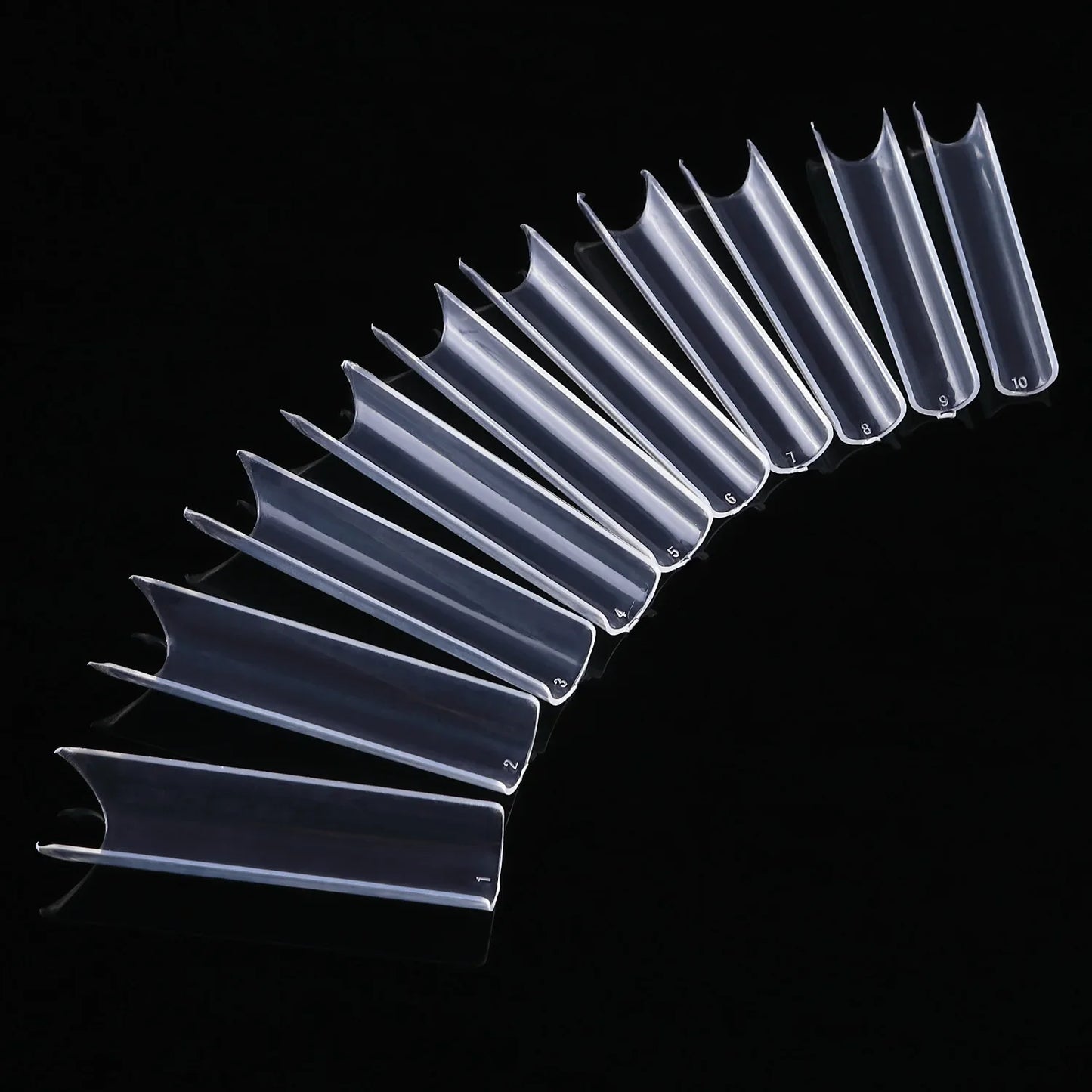 XXL Long Straight Square Shape Tips for Acrylic False Nail with Box Extra Long XL C Curve Tips Half Cover Nail Tip Manicure Tool