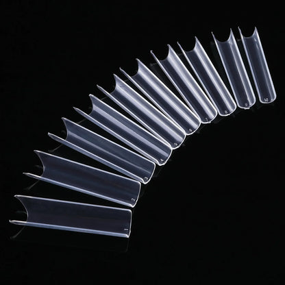 XXL Long Straight Square Shape Tips for Acrylic False Nail with Box Extra Long XL C Curve Tips Half Cover Nail Tip Manicure Tool