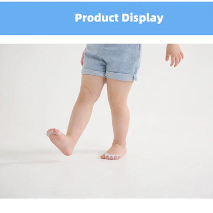 4pcs=2pairs Child Silicone Gel Foot Finger Toe Separator Thumb Protector Bunion Adjuster Hallux Valgus Pedicure For Kid