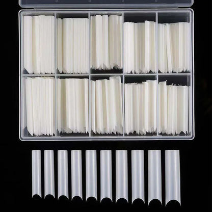 XXL Long Straight Square Shape Tips for Acrylic False Nail with Box Extra Long XL C Curve Tips Half Cover Nail Tip Manicure Tool