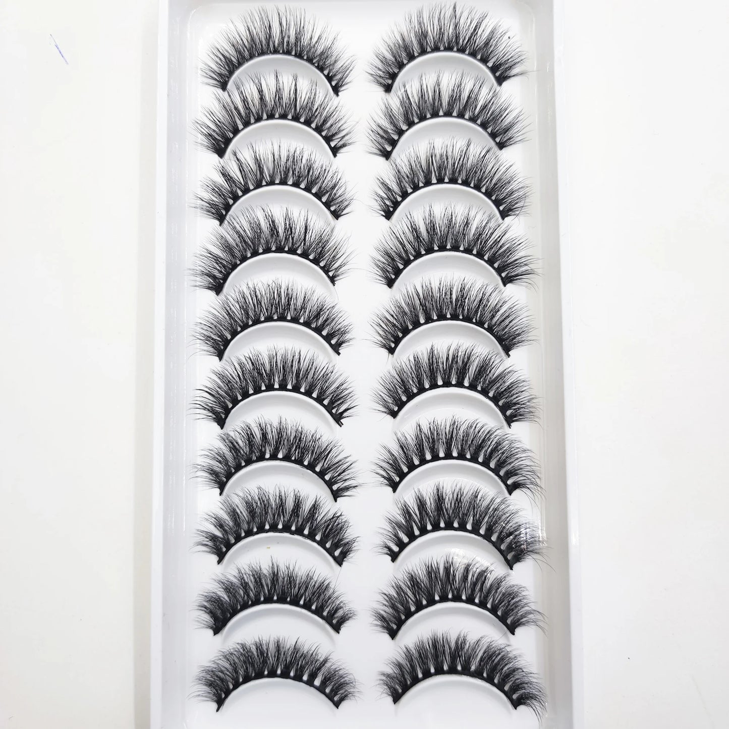 20 Style 10 Pairs Natural 3d Mink Lashes Soft False Eyelashes Cross Messy Dense Eye Lashes Extension Makeup Faux Cils Maquillaje