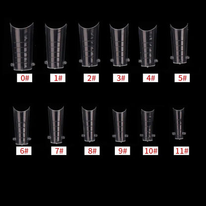 Poly Nail Gel Dual Forms Quick Building Extension Mold  Plastic Curve False Tips UV Builder Nail Art Tool