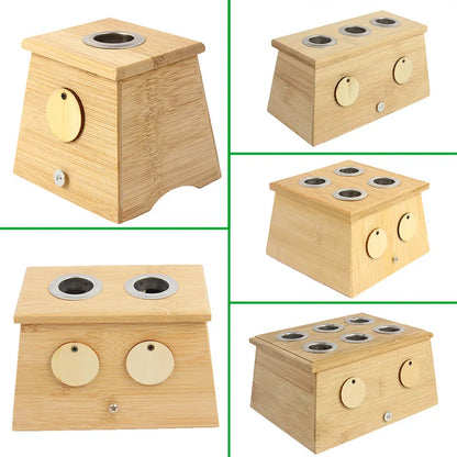Wholesale  Moxibustion Bamboo Box Moxa Stick Holder Neck Arm Body Acupoint Massage Moxibuting Therapy Device Chinese Medical