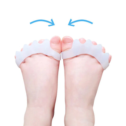 4pcs=2pairs Child Silicone Gel Foot Finger Toe Separator Thumb Protector Bunion Adjuster Hallux Valgus Pedicure For Kid