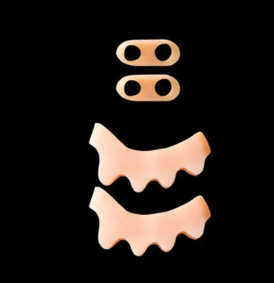 4pcs=2pairs Child Silicone Gel Foot Finger Toe Separator Thumb Protector Bunion Adjuster Hallux Valgus Pedicure For Kid
