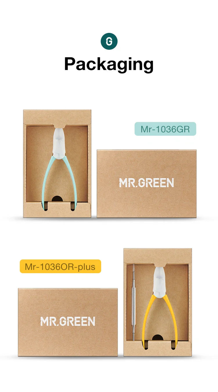 MR.GREEN ingrown Nail Clippers Toenail Cutter Stainless Steel Pedicure Tools Thick Toe Nail Correction Deep Into Nail Grooves