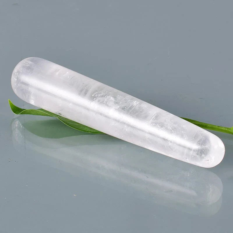 Wholesale Massage Wand Yoni Natural Crystal Mineral Quartz Acupoint Pen Face Care Tool Relax Body Beauty Health Massagestick