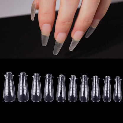 Poly Nail Gel Dual Forms Quick Building Extension Mold  Plastic Curve False Tips UV Builder Nail Art Tool