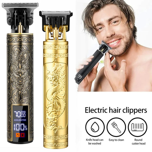 Electric Rechargeable Vintage T9 Man Shaver Trimmer USB Pusher Hair Man Beard Cutting Machine for Men Hair Clipper Shaver