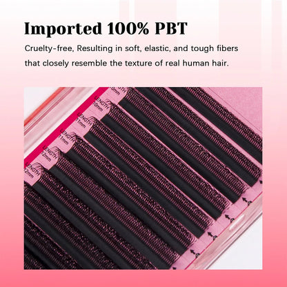 MASSCAKU U Shaped 4D 5D Eyelash Extensions 0.07mm Thickness Rapid Grafting Lightweight Durable Flat Root Lashes Makeup Products