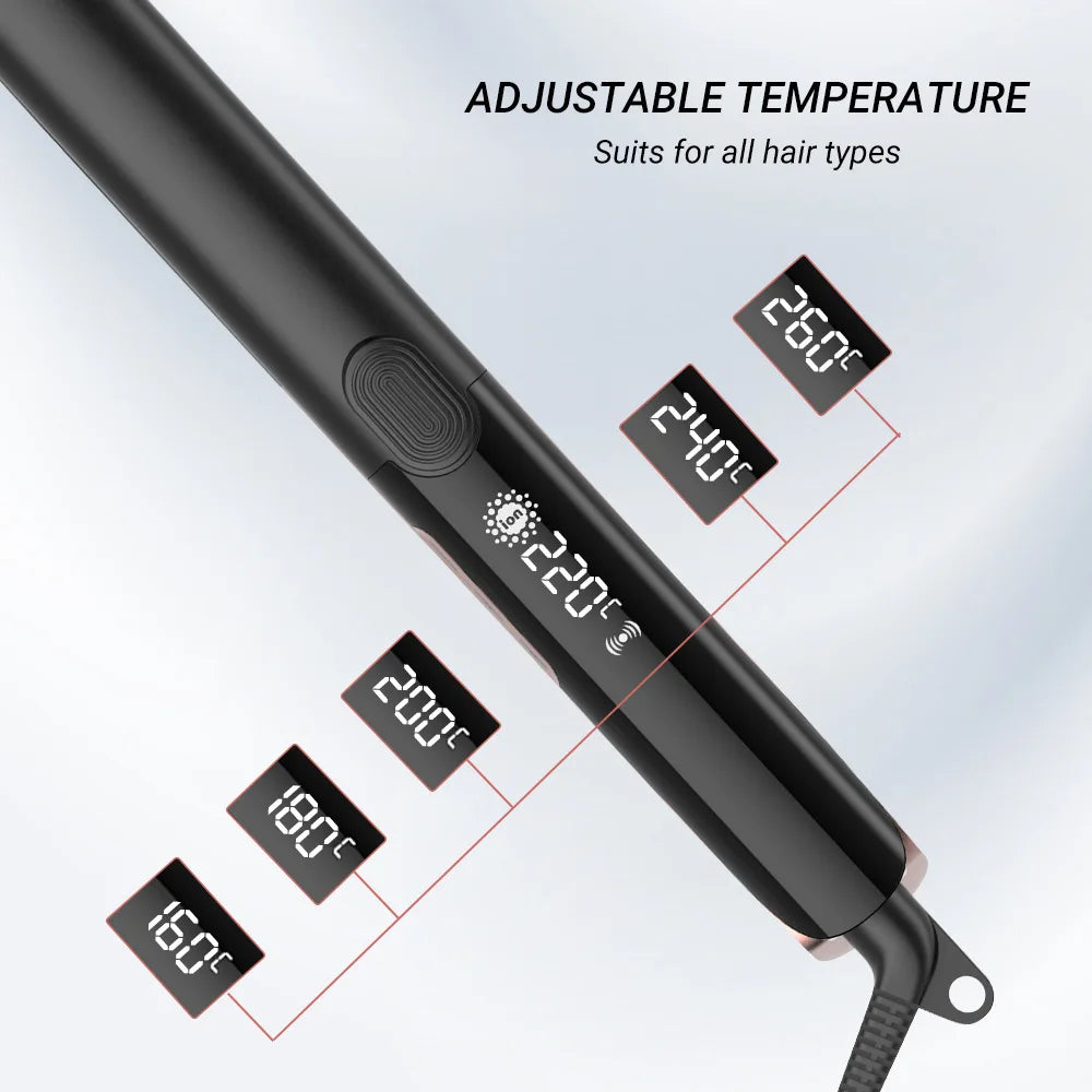 Electric Clamp Billion Level Negative Ion High Temperature Straightener with Vibration for Hair Styling Straighten Curling Iron
