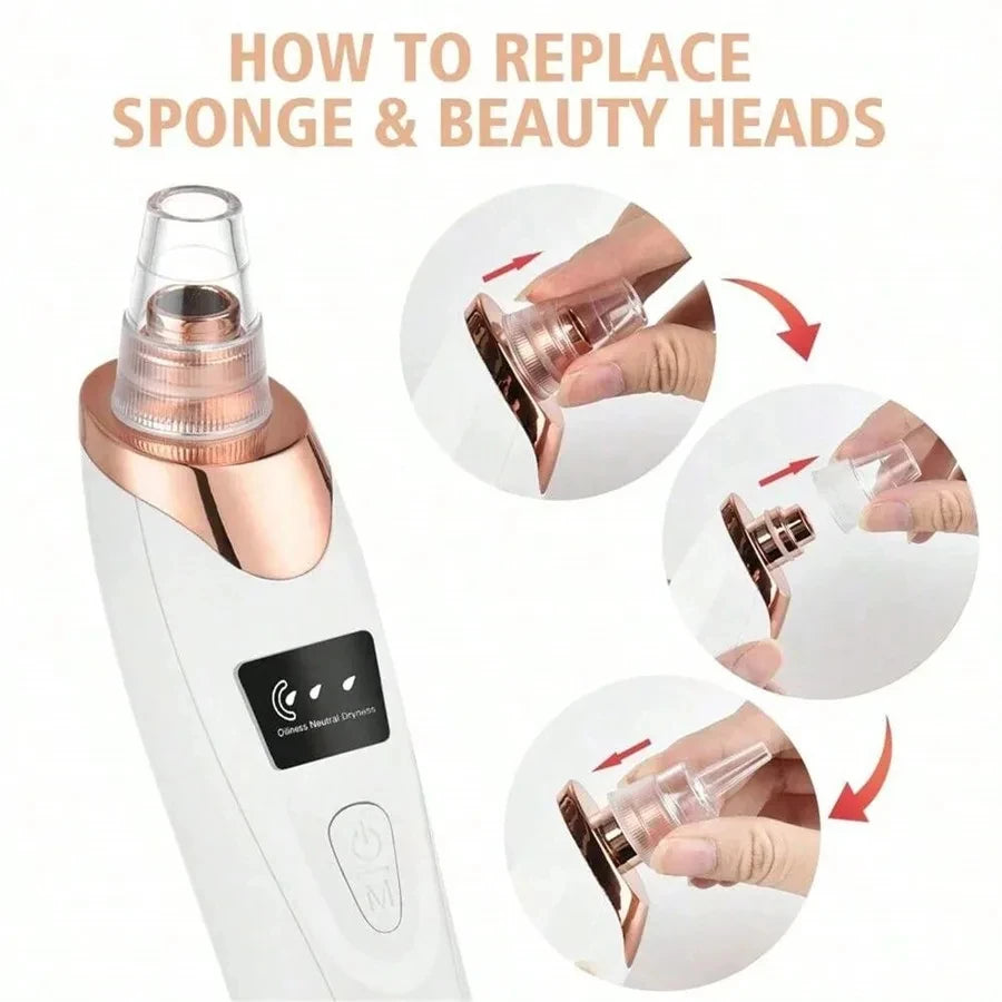 Electric Pore Cleaner & Blackhead Remover - Deep Cleansing Vacuum Device for Facial Care Face Skin Care Tools