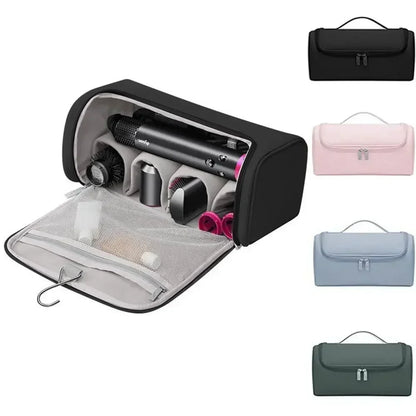 Large Capacity Hair Dryer Storage Bag Non-slip Hair Curler Tools Storage Pouch Water Proof Wear-resistant Curling Iron PU Bags