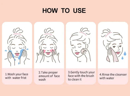 Electric Facial Cleansing Brush silicone IPX7 face massager facial cleanser sonic vibration cleaner deep hole face brush machine