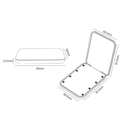Compact Folding Mirror Portable Mini LED Makeup Mirror With 8 LED, 2x Magnification Button Battery Powered