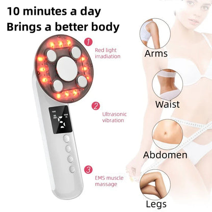 3 IN 1 Slimming Beauty Instrument 3Mhz Ultrasound Cavitation Machine Body Slimming Vibrating Massager Anti-Cellulite Device