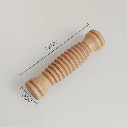1pc wooden foot massager-foot massage roller for relaxing and relieving pressure.