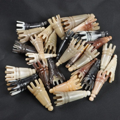 Scalp Massager Brush Ox Horn Massage Comb Acupoint Gua Sha Scrapping Head Long Pointed Shampoo Comb Relaxation Therapy