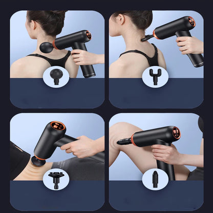 99 Gears Massage Gun Smart Fascia Gun Electric Neck Massager Tool for Body Massage Relaxation Fitness Muscle Pain Relief