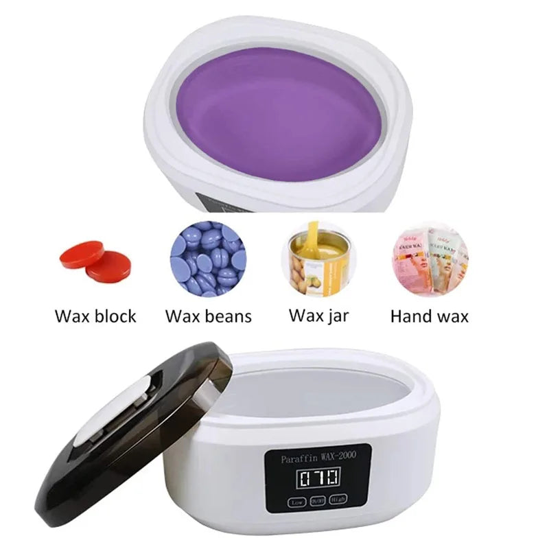 2L Paraffin Wax Machine Paraffin Bath Kit Wax Melts for Feet and Hand Paraffin Wax Warmer Foot Mask Moisturizing Socks