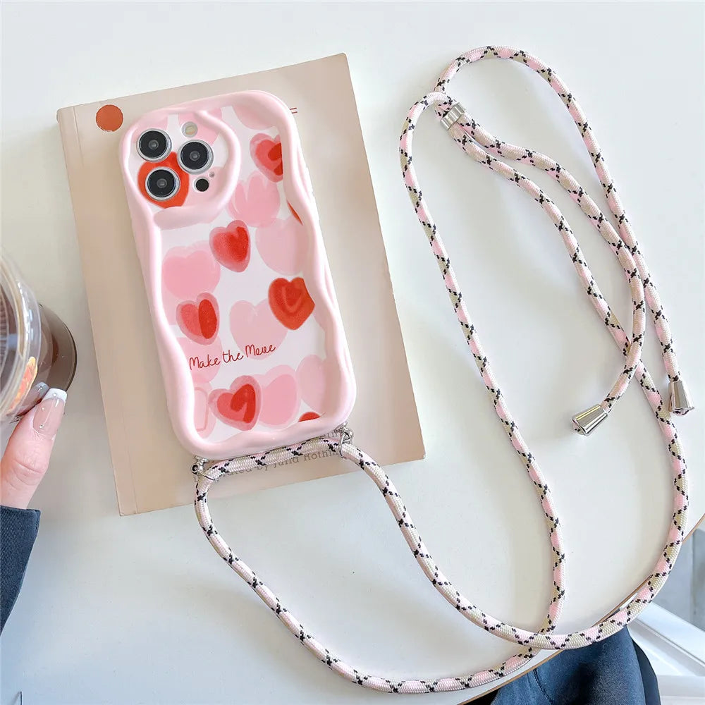 Crossbody Lanyard Phone Case Xiaomi Redmi Note 14 Pro 5G Note 14 Pro Plus 14C POCO X7 Pro 14T Rope Necklace Strap Silicone Cover