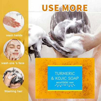 Turmeric acid soap, three-in-one handmade essential oil soap, gentle cleansing and makeup removal, bathing the whole body