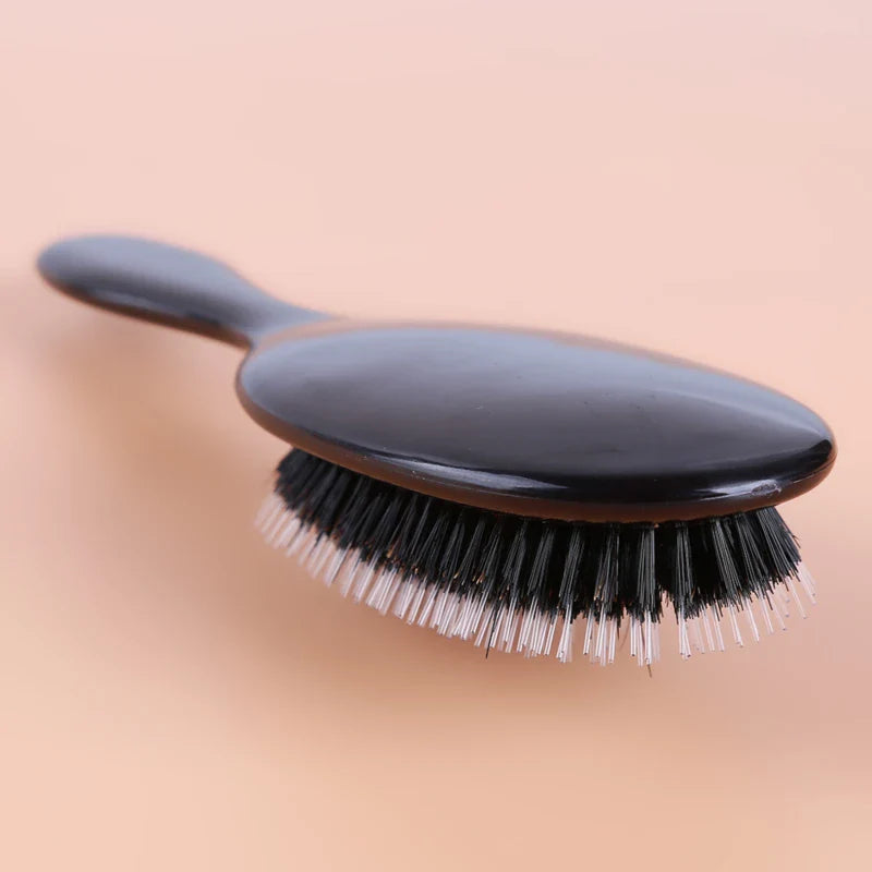 1PC Oval Boar Bristle & Nylon Hair Comb Mini Anti-static Hair Scalp Massage Comb Hairbrush Salon Hair Brush Styling Tools