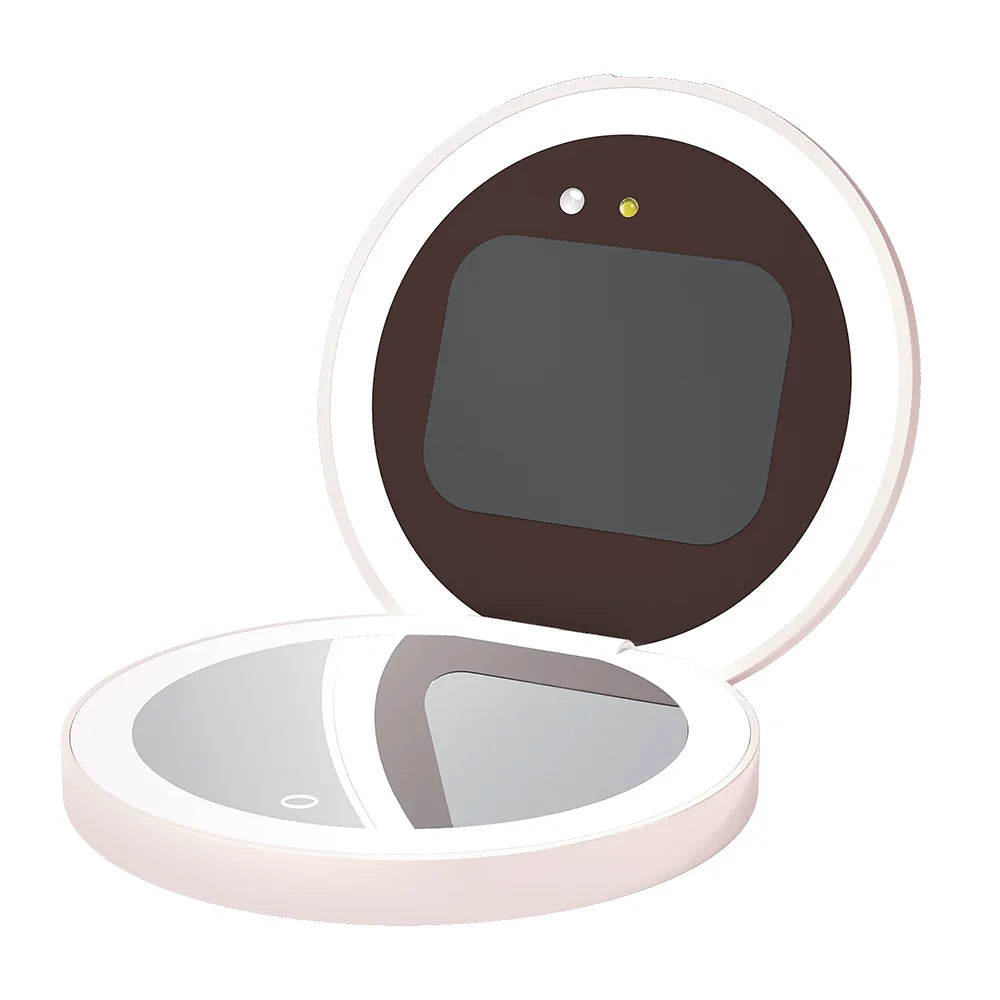 TENGMIR UV Smart Sunscreen Makeup Mirror Sunscreen detection mirror UV mirror sunscreen Testing Portable LED light makeup mirror