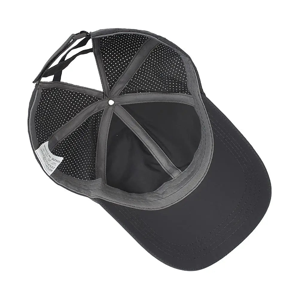 Quick Dry Ponytail Baseball Caps Women Criss Cross Messy Bun Snapback Hat Ponycap Trucker Hats Adjustable Outdoor Sports