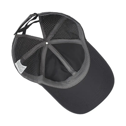 Quick Dry Ponytail Baseball Caps Women Criss Cross Messy Bun Snapback Hat Ponycap Trucker Hats Adjustable Outdoor Sports