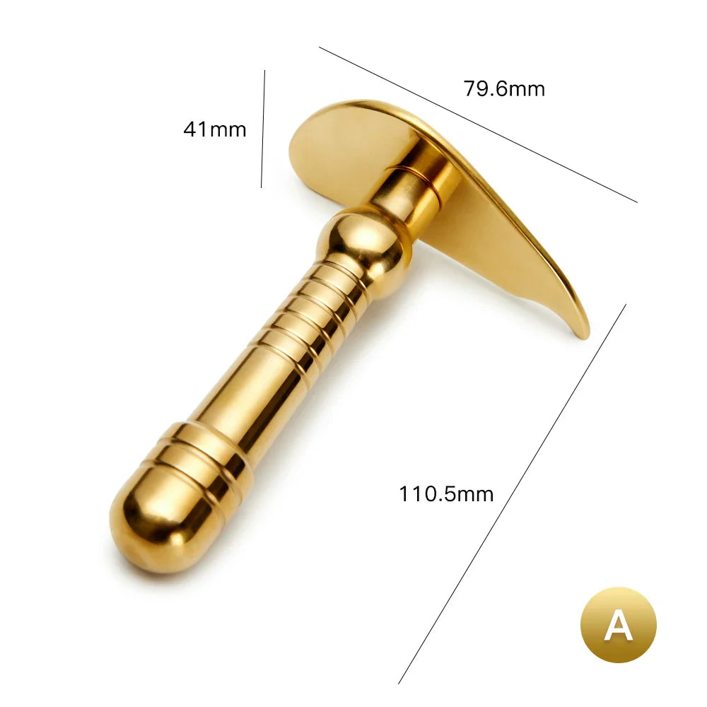 Pure Copper Meridian Massage Stick Point Body Scraping Board Gua Sha Facial Massager Muscle Relaxtion Acupoint SPA Massage Tool